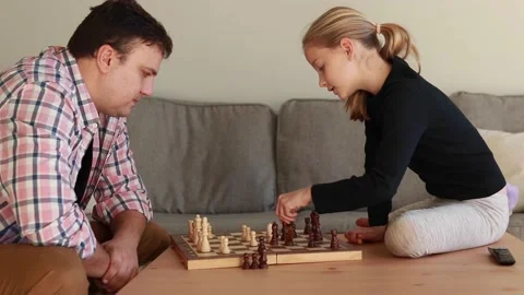 Playing Chess Together Education Stock Footage 170859461