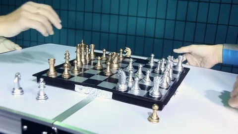 Playing chess underwater Stock Footage 83059782