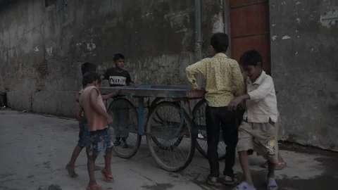 Playing Child in Street 스톡 동영상 84191389