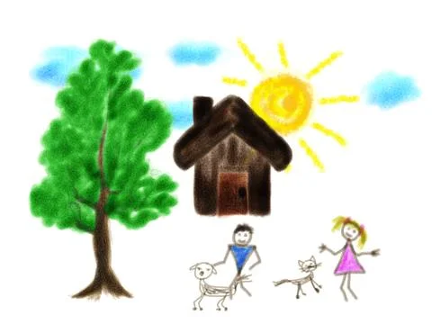 Playing childrens Stock Illustration