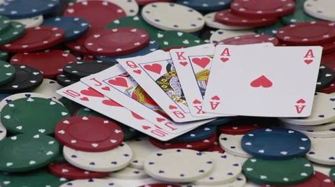 Playing chips and cards  Stock Footage 58671923