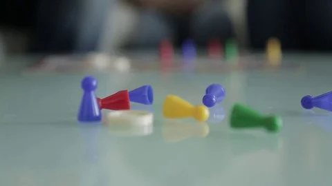 Playing chips dice  abstraction chance fate Stock Footage 85277477