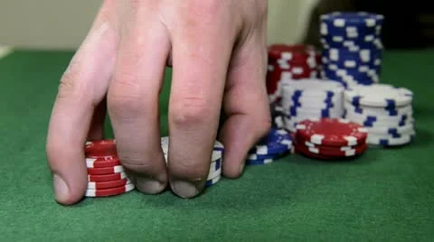 Playing with chips Stock Footage 21763461