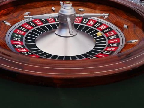Playing with chips at a roulette table Stock Photos
