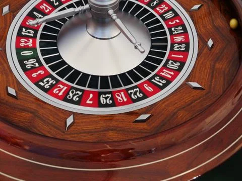 Playing with chips at a roulette table Stock Photos