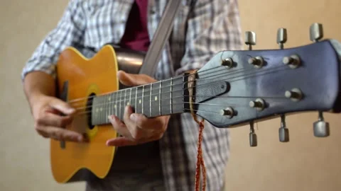 Playing classical guitar 4K Stock Footage 166059819