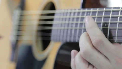 Playing Classical Guitar, Closeup Stock Footage 98444429