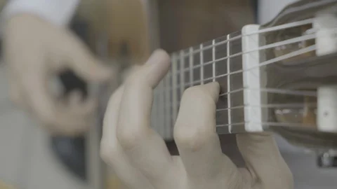 Playing classical guitar Stock Footage 114627256