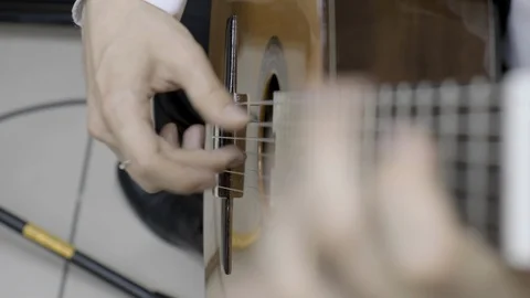 Playing classical guitar Stock Footage 114634293