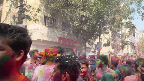Playing with Colors: Traditions and Customs of Holi Festival Stock Footage 238501968