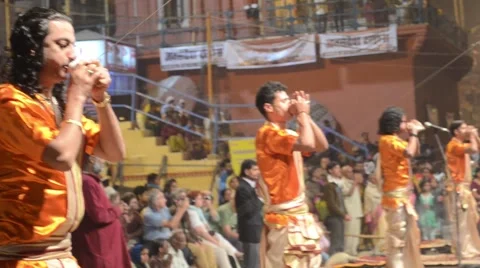 Playing conch Stock Footage 46117778