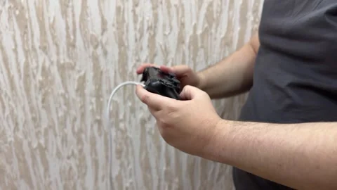 Playing Console Game Stock Footage 296441929