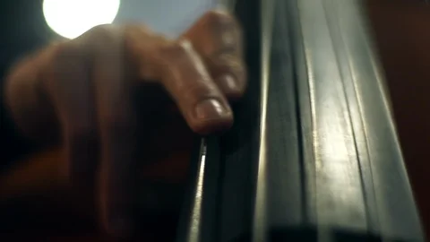 Playing Contrabass. Stock Footage 89500214