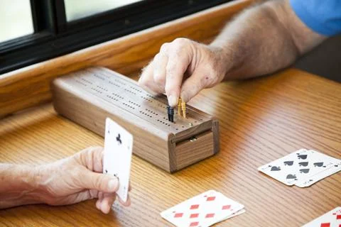 Playing Cribbage Stock Photos