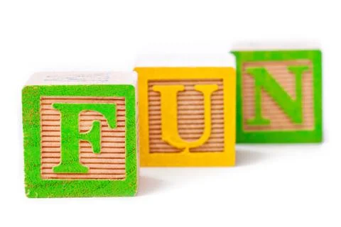 Playing cubes forming fun Stock Photos