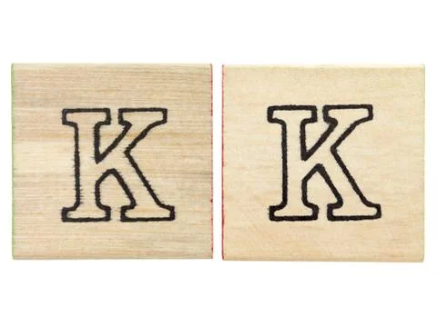 Playing cubes with k Stock Photos