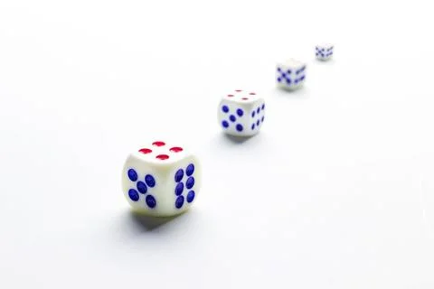 Playing cubes in perspective Stock Illustration