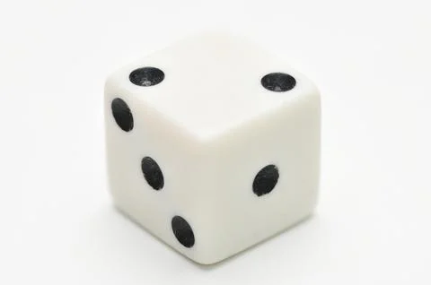 Playing cubes on a white background Stock Photos