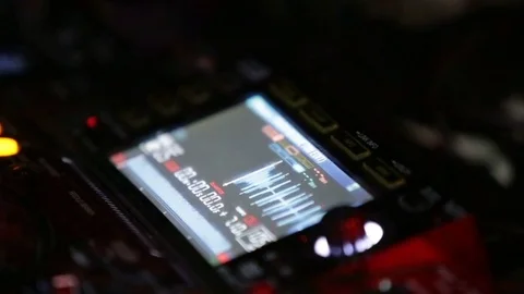 Playing dance music in deejay consolle Stock Footage 79720087