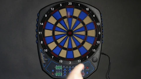 Playing darts in POV Stock Footage 71800042
