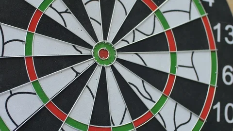 Playing on darts with two darts Stock Footage 95451281
