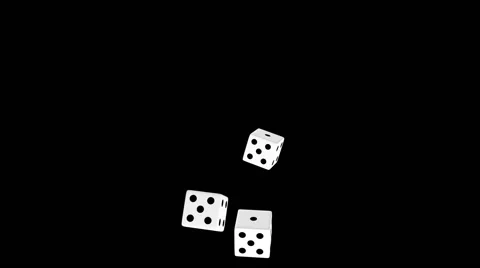 Playing dice in background black Stock Footage 56354607