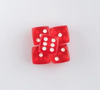 Playing dice, close-up Stock Photos