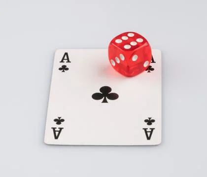 Playing dice, close-up Stock Photos