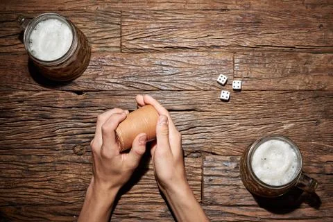 Playing dice game Stock Photos