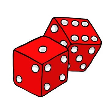 Playing dice Stock Illustration