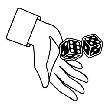 Playing dice illustration. Game craps image. Casino and betting background. Stock Illustration