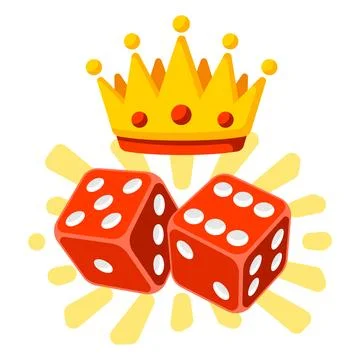 Playing dice illustration. Game craps image. Casino and betting background. Stock Illustration