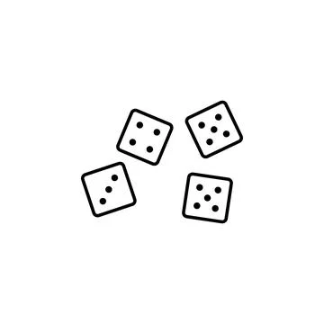 Playing dice, magic icon Stock Illustration