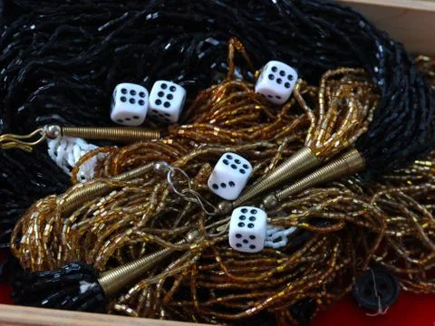 Playing dice Stock Photos