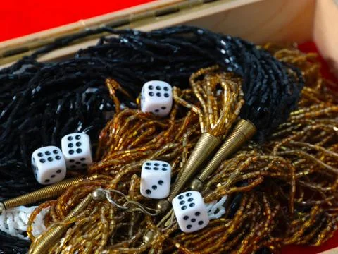 Playing dice Stock Photos