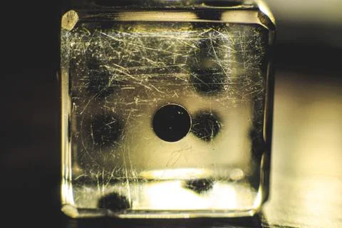 Playing dice on a table with beautiful backlight Фото