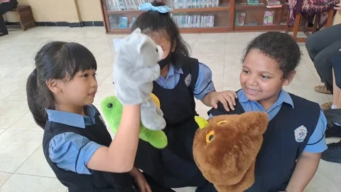 Playing with dolls Stock Footage 295456245