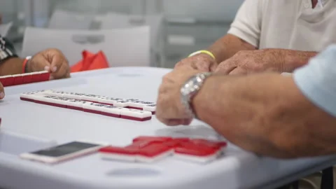 Playing Domino Stock Footage 220106266