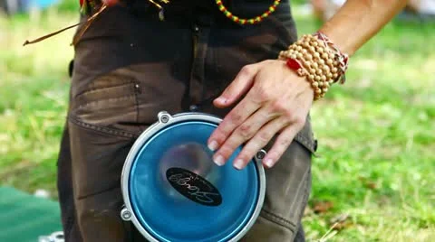 Playing the drum Stock Footage 12185109