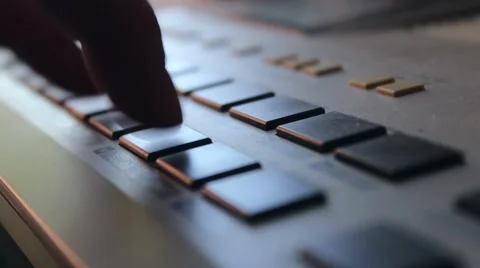 Playing A Drum Machine Stock Footage 64718864