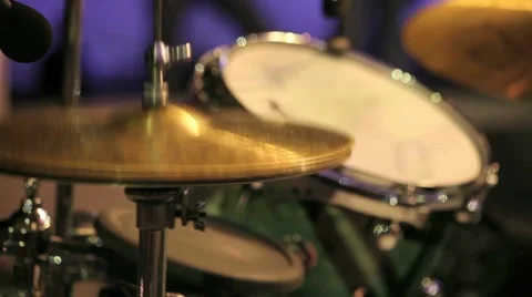 Playing drummer Stock Footage 8649385