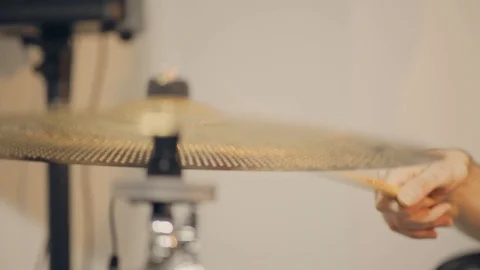 Playing Drums Close Up Stock Footage 125702105