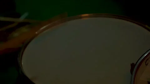 Playing drums closeup shot closeup view Stock Footage 256012412