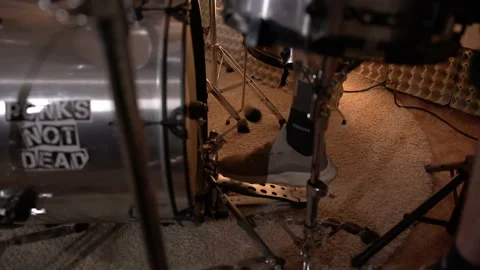 Playing drums at a concert 库存影片 197421475
