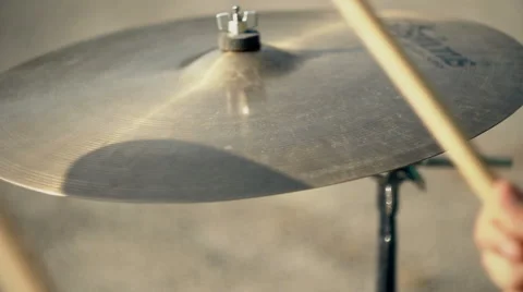 Playing drums / Cymbal Stock Footage 65114347