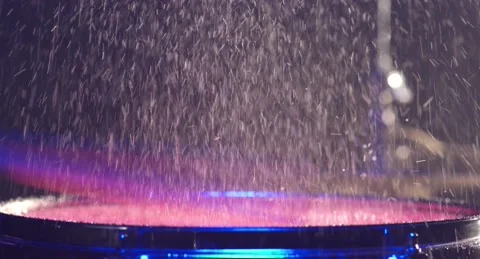 Playing Drums drops of water fly away from the impact Stock Footage 153918490
