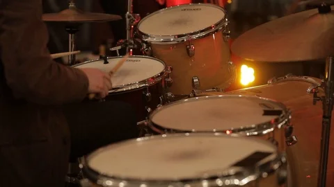 Playing drums Stock Footage 92114974