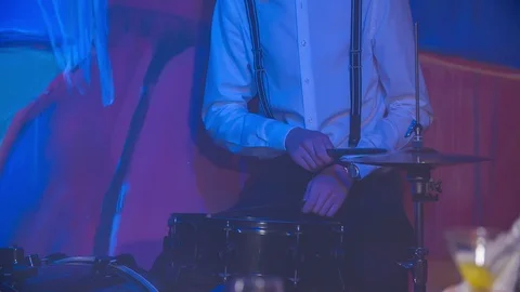 Playing drums  Stock Footage 112196277