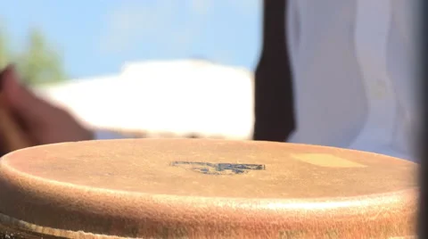 Playing drums with hands Stock Footage 47526397