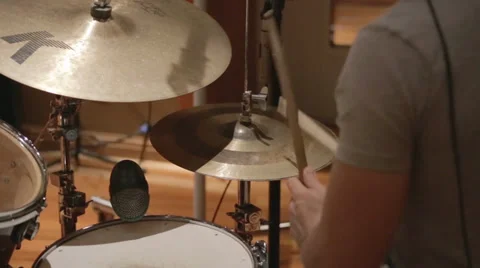 Playing drums hit hat Stock Footage 38415248